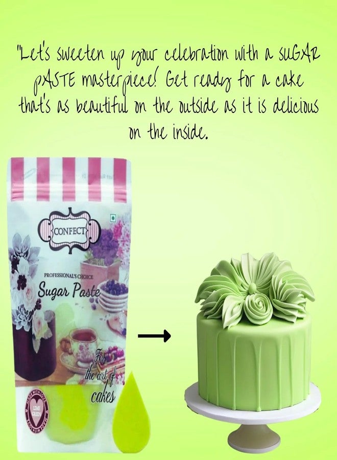 Confect Lime Green Christmas Fondant | Edible Icing | Fondant for Cake Decoration | Easy To Roll | Chef's Choice for Cake Decorating | Vegan, Gluten-Free, Nut-Free, Palm Oil-Free - 1 KG - Image 5